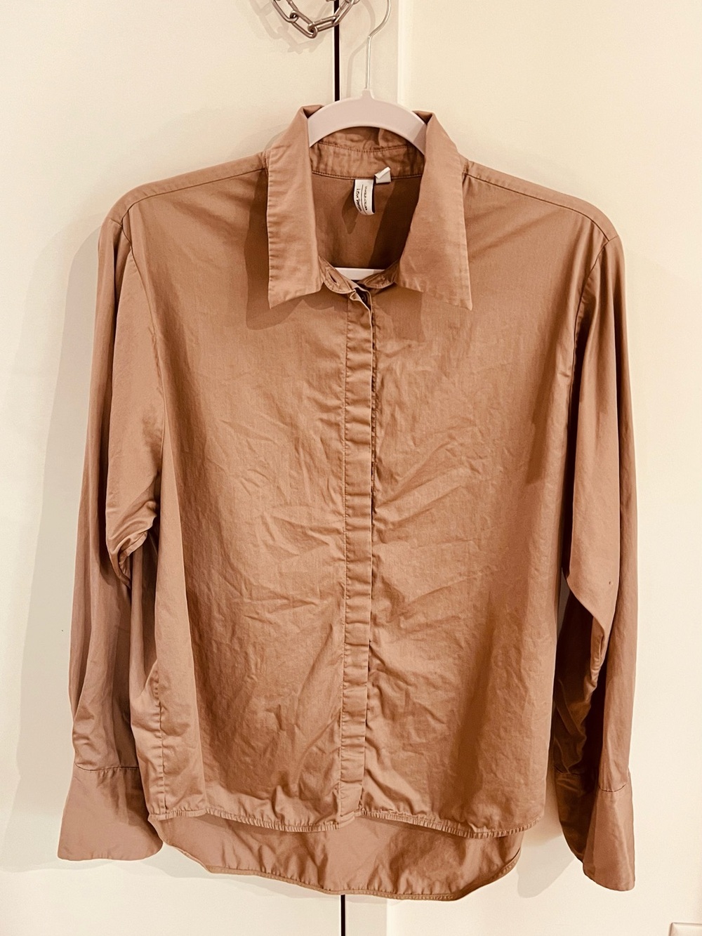 & Other Stories Women's Casual Button-Down Shirt in Taupe